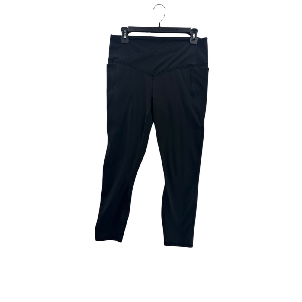 Fabletics PureLuxe Black High Waisted Cropped Leggings Athletic Pants Women's L‎